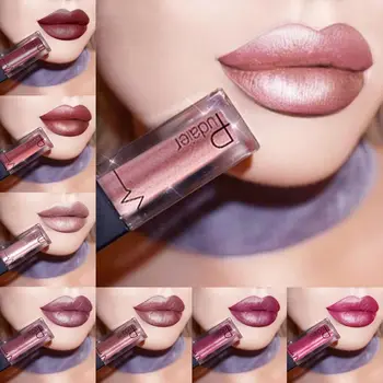 

1PC Metallic Lip Gloss Matte Lipstick Mositurizing Waterproof Sexy Lip Stick Tint Lipgloss Balm Makeup Tools for Women 24 Colors