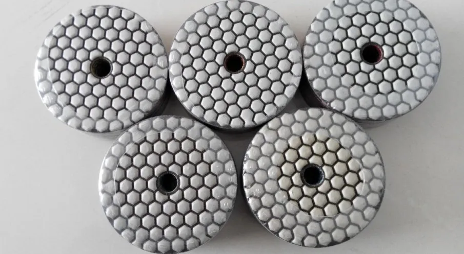 4''  Diamond 5 steps dry flexible polishing pads for granite marble stone