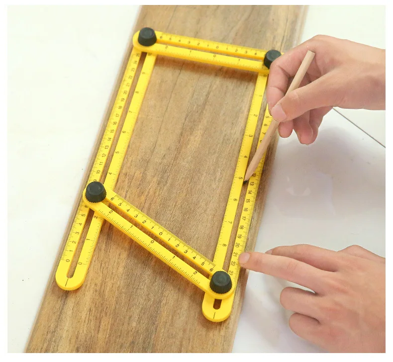 

Multifunctional Plastic Ruler Folding At Any Angle Multi purpose Changeable Four-sided Folding Ruler Hand drawn Measuring