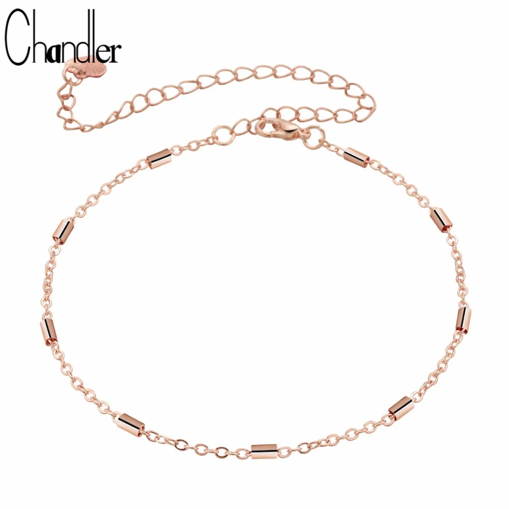 

Chandler 1pcs Little Beads Anklet Chain Bracelet Geometrical Charm Female Barefoot Crochet Foot Jewelry For Women + Foot Chain