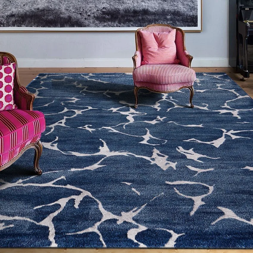 Большой размер абстрактный геометрический Коврик для гостиной, высокая плотность тканых ковров в американском стиле для офиса, домашние напольные украшения коврик