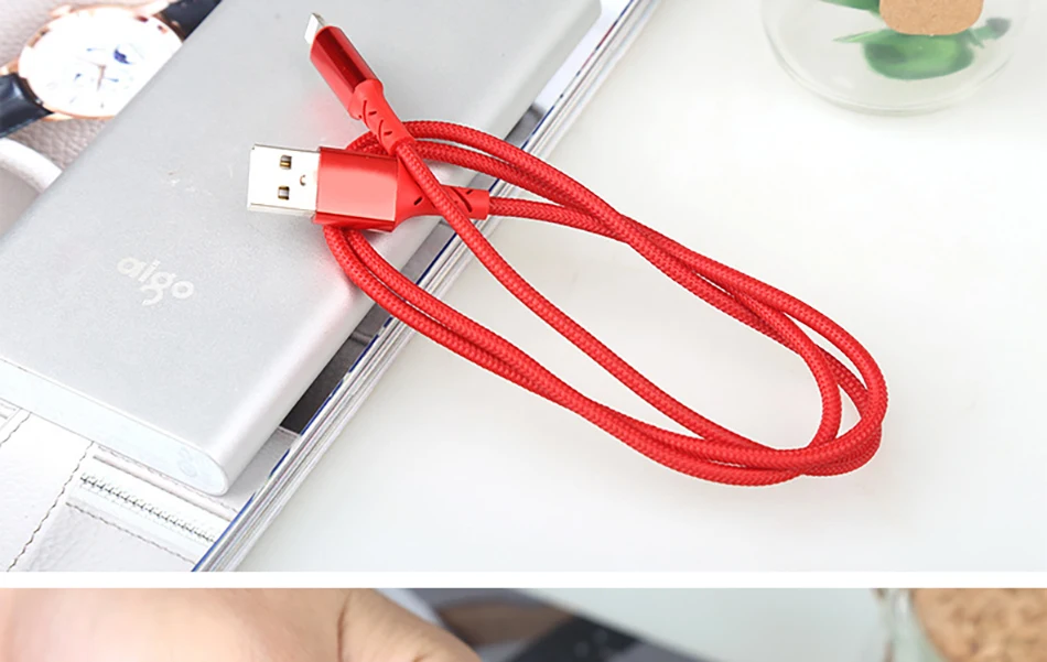 NOHON USB Nylon Charging Cable For iPhone X 10 8 7 6 5 Plus XS MAX XR Lighting Charge Cord With LED For iPad Mini 1 2 3 Charger  (20)