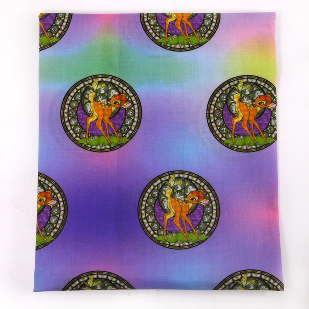 

50*145cm deer patchwork printed Polyester&cotton fabric for Tissue Kids Bedding home textile for Sewing Tilda Doll,52154