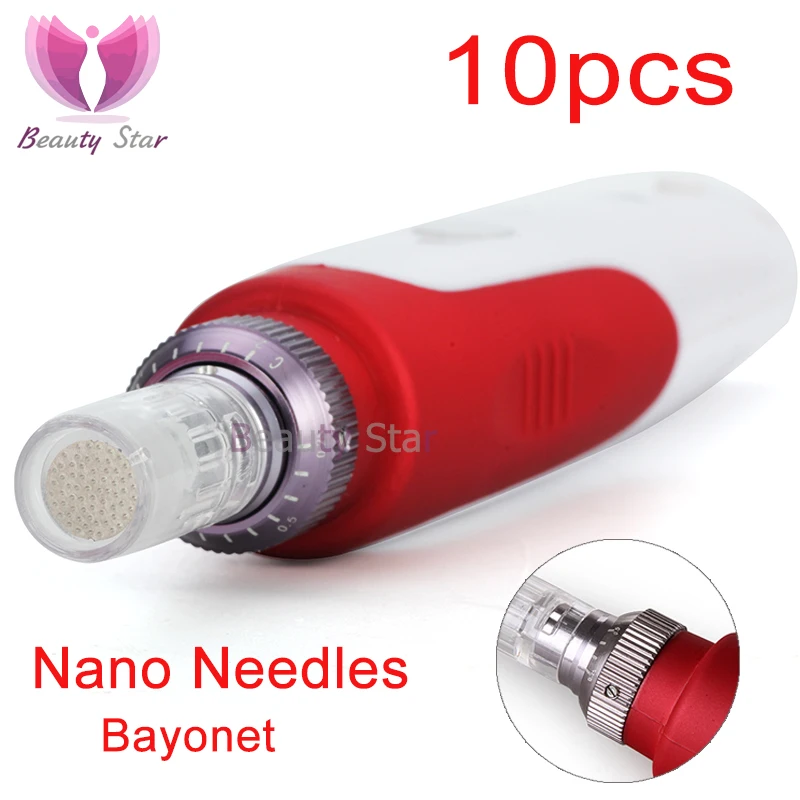 

10PCS Electric Derma Pen Needles Bayonet Nano Needle Cartridge For Auto Micro needle Derma Pen Nano Needle Tip Painless