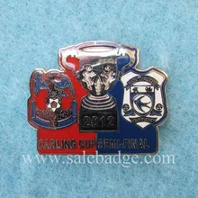 Пользовательские Твердые эмалированные футбольные заколки чашки значок сувенир