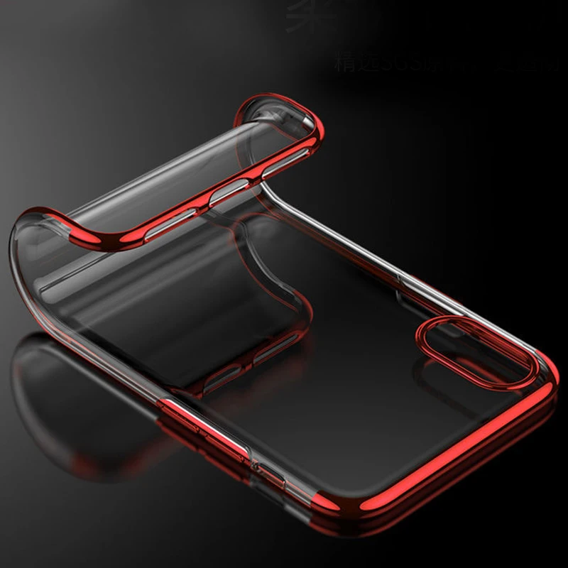 Transparent TPU electroplated soft shell for iphone 11 pro max case xr x xs 6 6s 7 8 7Plus 8Plus 11cases fundas cover |