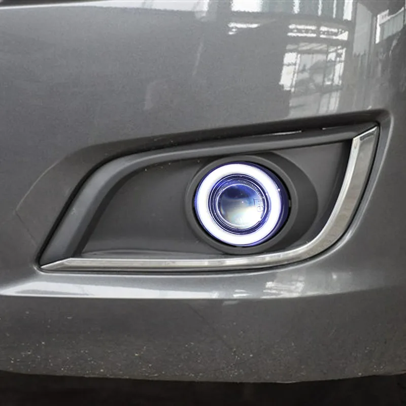 EOsuns УДАРА Ангел глаз светодиодные противотуманные фары светильник led DRL + туман