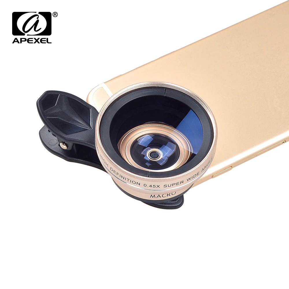 APEXEL smartphone Professional Camera Lens kit (0.45x super Wide Angle