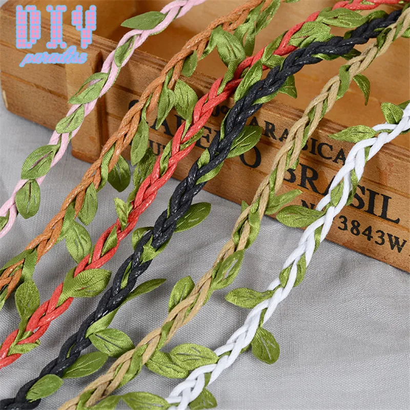 

10M Leaf Burlap Hessian Jute Cord Hemp Rope Trim Rustic Wrap Gift Packing String Wedding Party Decoration