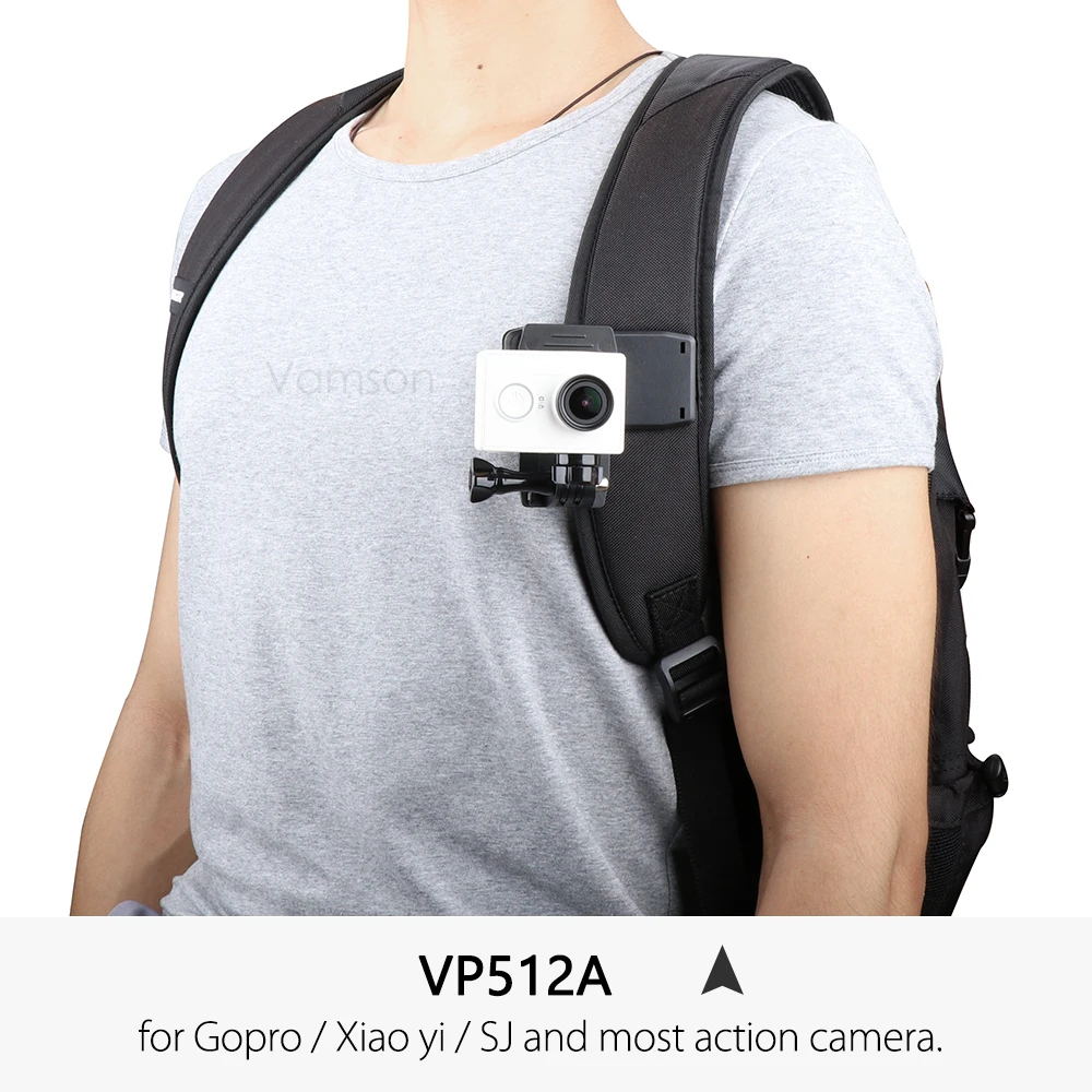 Vamson для Gopro аксессуары для Go Pro Hero 7 6 5 4 360 градусов Поворотный Зажим для Xiaomi yi для SJCAM для SJ4000 VP512