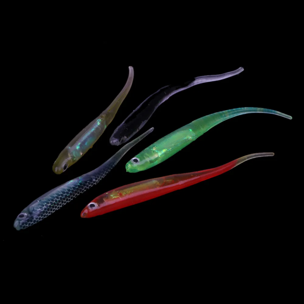 Fly Fishing Lures New 5pcs 10cm 3g 3D Rainbow Needle Fish Lures Soft