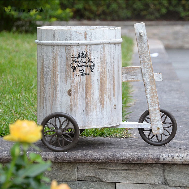 

handmade shabby white small flowers carts vintage
