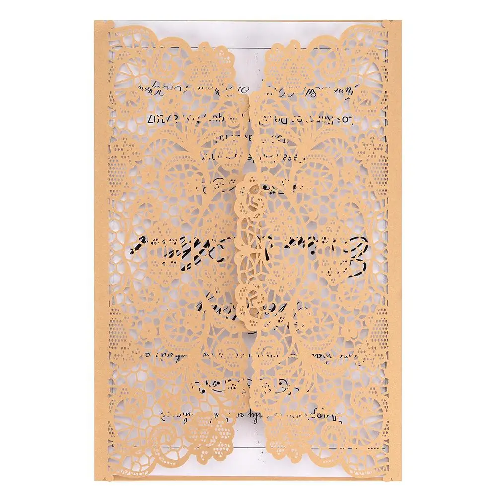  10PCS Hollow-out Wedding Invitation Innovative Romantic Greeting Cards For Business Birthday Party - 33031385648