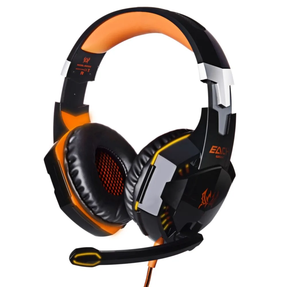 Best G2000 G9000 Gaming Headphones Gamer Earphone with Mic LED Light for PC PS4 X BOX Stereo Deep Bass Wired Headset