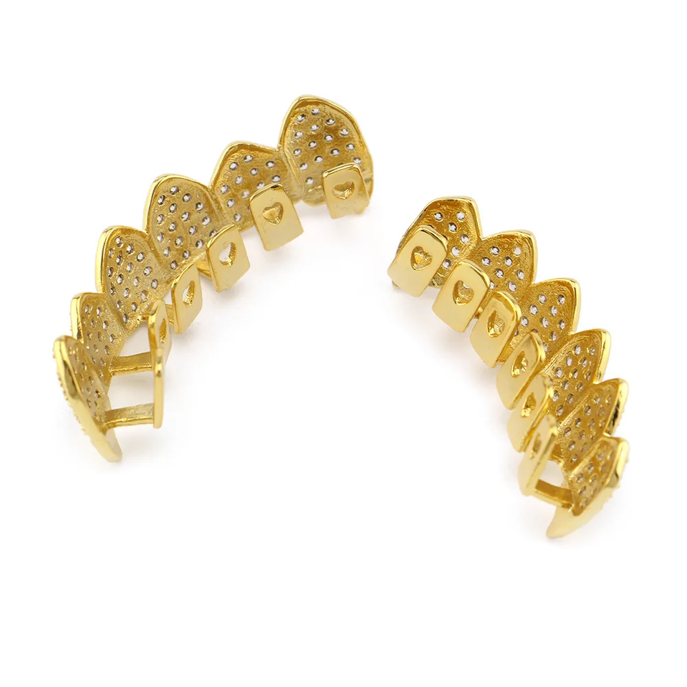 Factory Bottom Price Hip Hop Teeth Grillz Set Top&Bottom Grills Dental Punk Men Bijoux Teeth Cap Accessory Tooth Rapper Jewelry (4)