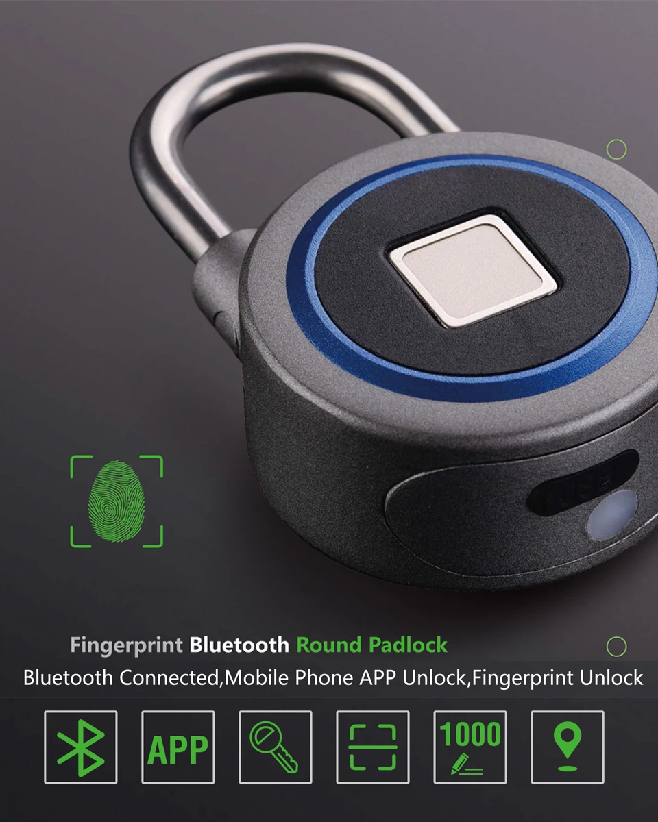 Smart Fingerprint Padlock Mobile