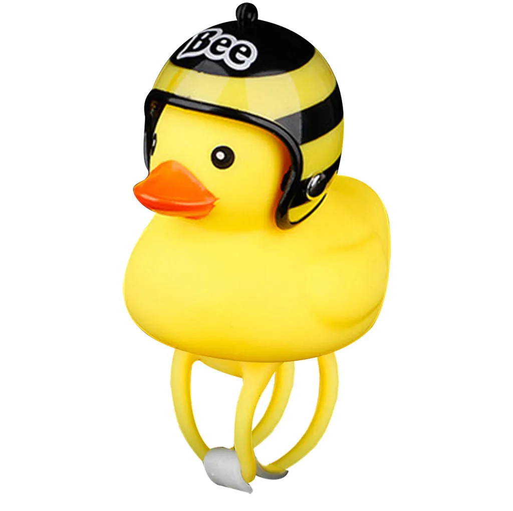 Clearance 1pcs Cartoon Yellow Silica Gel Little Duck Shape Bicycle Bells Shining Mountain Bike Handlebar Duck Head Light New #0621 6