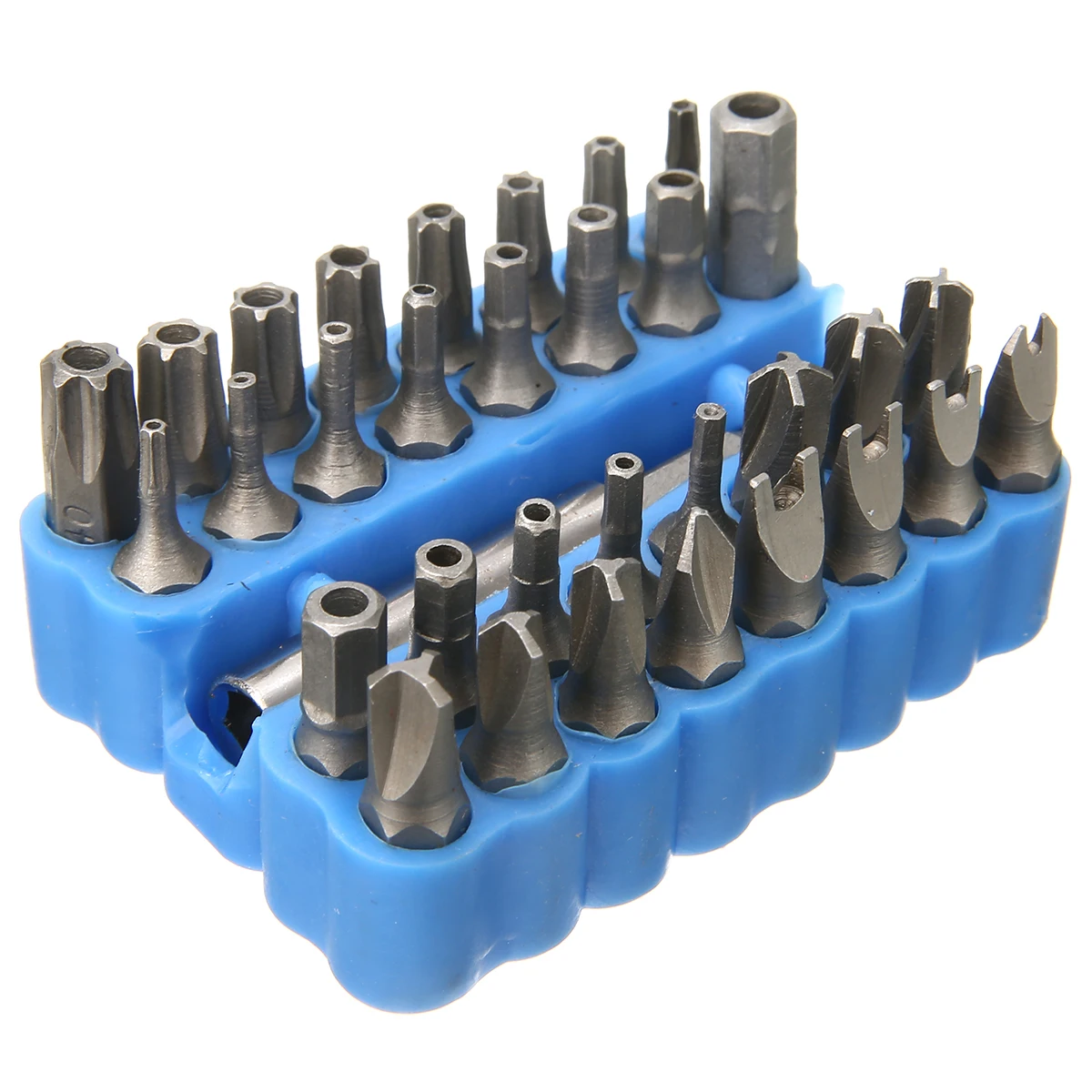33pcs/set Security Bit Set Tamper Proof Torx Spanner Screwdriver Star Hex Holder Alloy