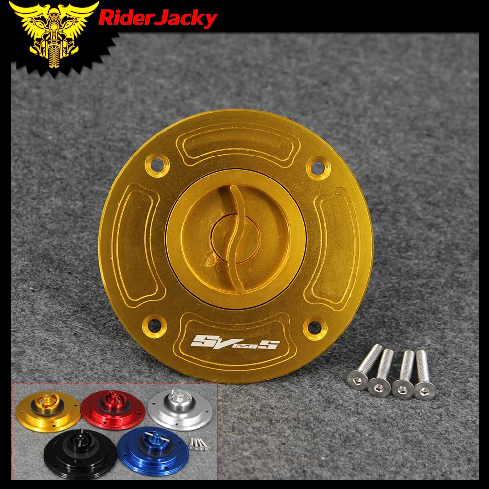 

CNC Aluminum Motorcycle Keyless Fuel Tank Gas Cap Cover For Suzuki SV650S SV 650S 1999-2002 2000 2001