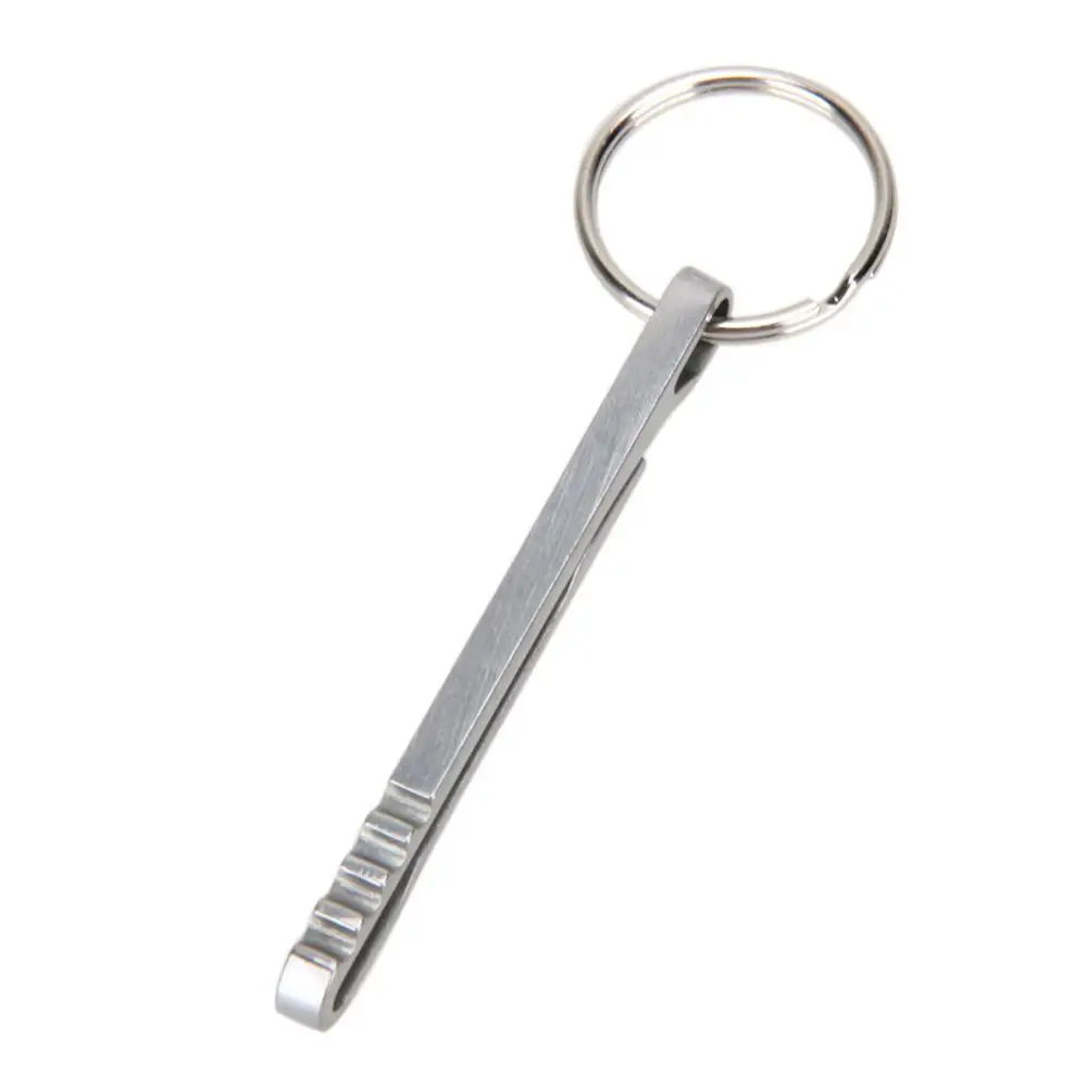 Многофункциональная цепочка для ключей с зажимом EDC брелок многофункциональный брелок для ключей из детская пустышка на цепочке для повседневного использования, брелок для кемпинга инструменты - Цвет: Серебристый
