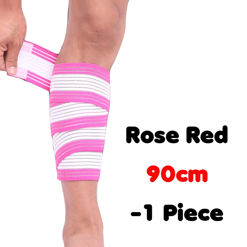1 шт., 70-180 см, поддержка колена для спорта, наколенники, эластичная повязка, бандаж для баскетбола, Налокотники и наколенники, компрессионные наколенники - Цвет: 90cm Rose Red