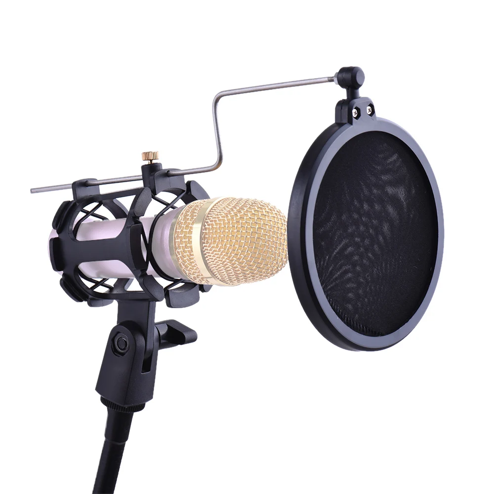 

Professional Phone Microphone Mount Stand Bracket Supporter Holder Kit 360 Degree Angle Adjustment