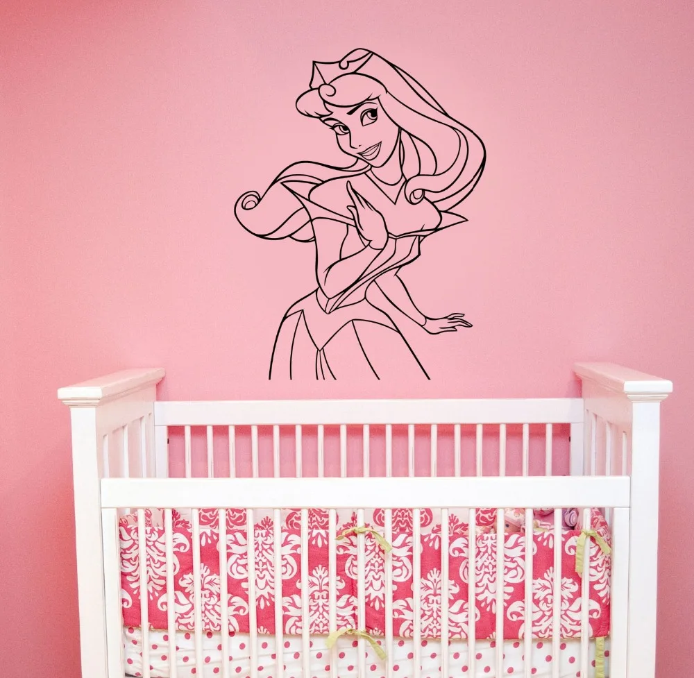

Princess Aurora Wall Decal Cartoon Movie Sleeping Beauty Wall Stickers For Kids Rooms Girls Home Decor Art Mural Vinyl DIYSYY596