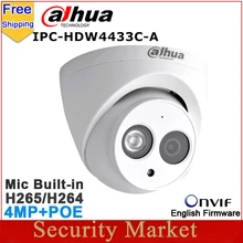 dahua 4MP IPC-HDW4433C-A заменить IPC-HDW4431C-A IPC-HDW4421C-A IPC-HDW4421C IP CCTV камера Микрофон встроенный ИК купольный IPC камера