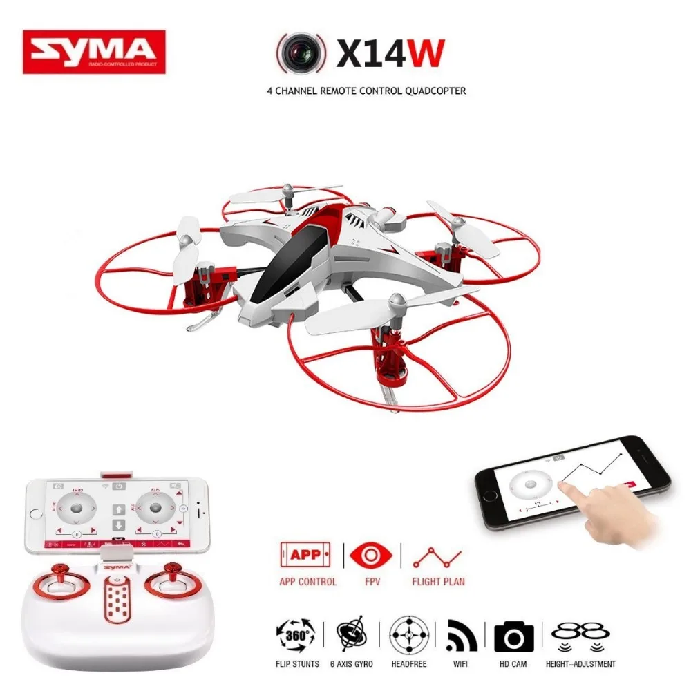 Syma X14W FPV Drone with Built-in Camera HD Live Video Headless Mode 2.4G 4CH 6 Axis Gyro RC Quadcopter with Altitude Hold Syma X14W FPV Drone with Built-in Camera HD Live Video Headless Mode 2.4G 4CH 6 Axis Gyro RC Quadcopter with Altitude Hold