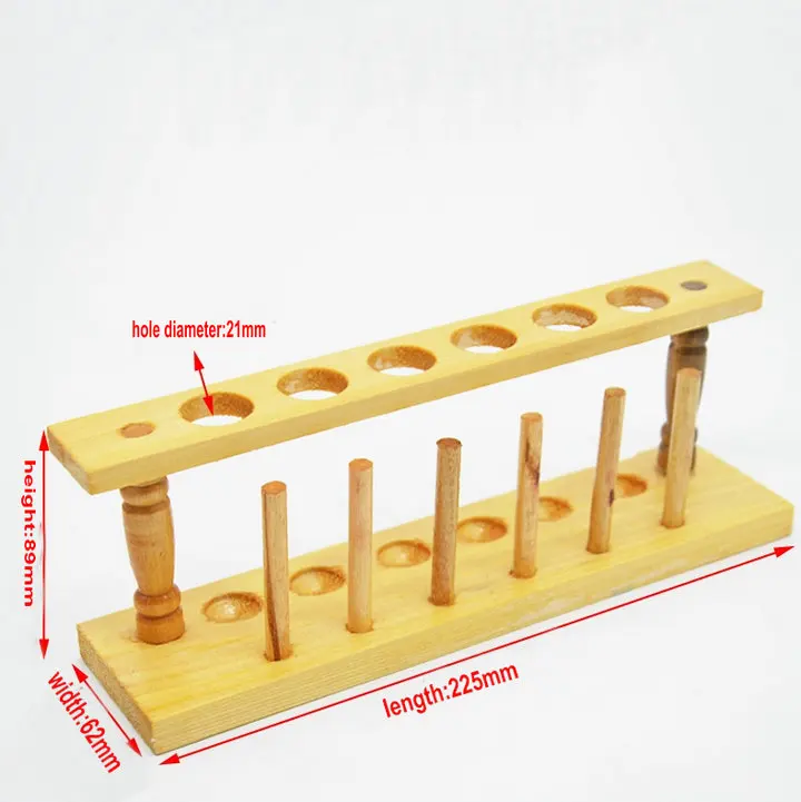 2 мм шт./лот 21 мм 6 отверстий Деревянные тесты трубы стойки, трубки стенд для видов s Лабораторная посуда