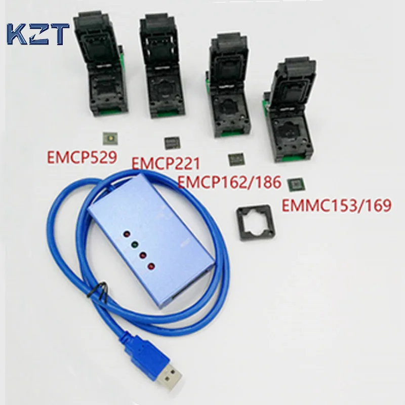 US $248.00 EMMC153 169 EMCP162 189 EMCP221 EMCP529 Socket 6 In 1 Data Recovery Tools For Android Phone EMMC Programmer Socket High Speed