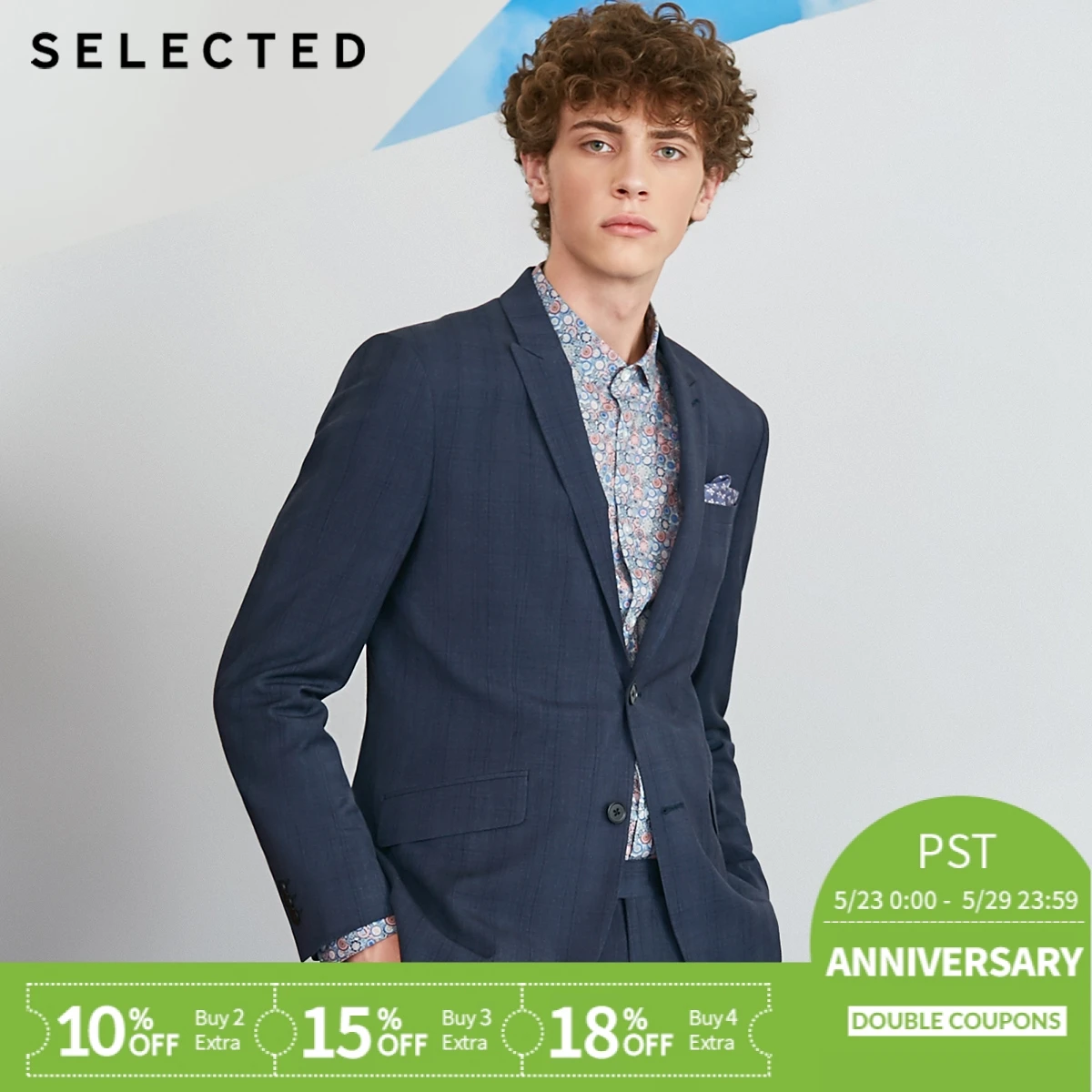 

SELECTED men's business suit blazer T|41835X502