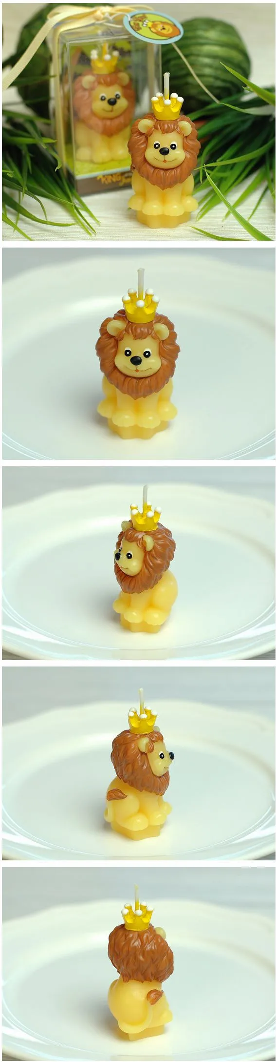 Милое животное лев canlde Высокое качество торт ко дню рождения маленькая свеча Лев Творческие дети день рождения партии Созвездие свечи