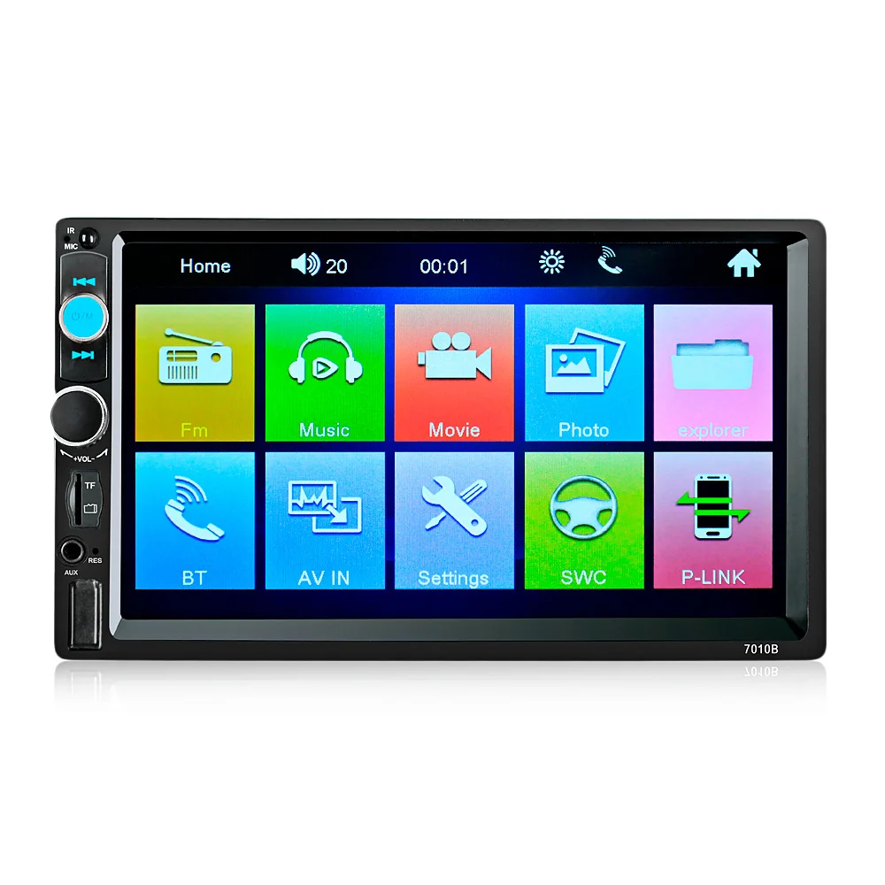 

7010B 7 Inch Bluetooth V2.0 TFT Screen 12V Car Audio Stereo MP5 Player Auto Video with Rearview Camera