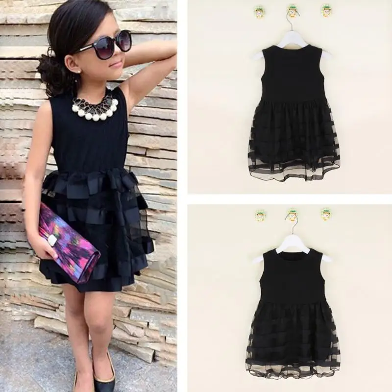 plain black dress for kids