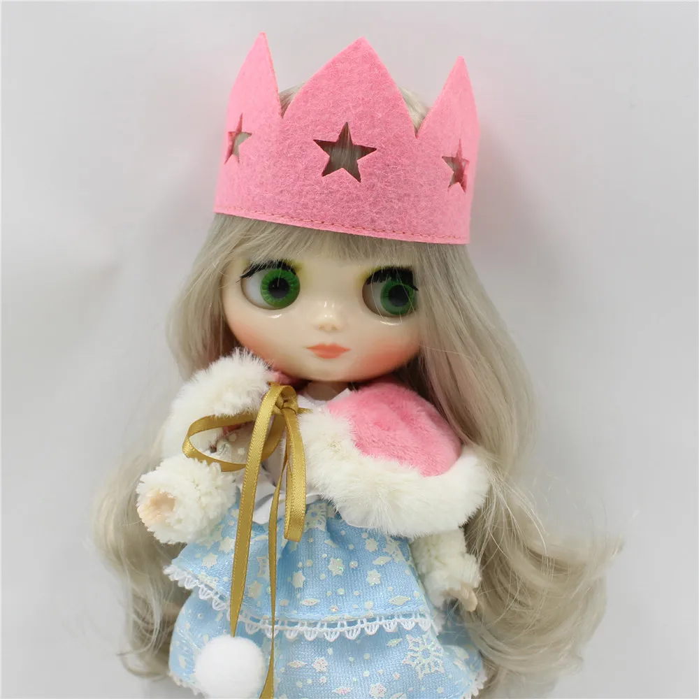 

Free shipping Nude Middie blyth Doll grey wavy hair with bangs 180BL3167 1/8 doll(20cm)