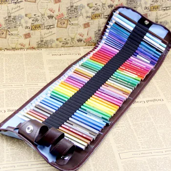 

Free shipping wholesale canvas roll pencil case bag for 48 pcs sky blue black pink 60 * 20cm