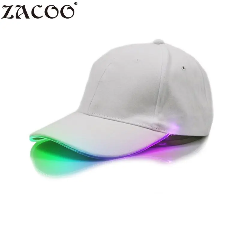 Бейсболка Zacoo 2017 Корейская светодиодная светящаяся Кепка модная для клуба