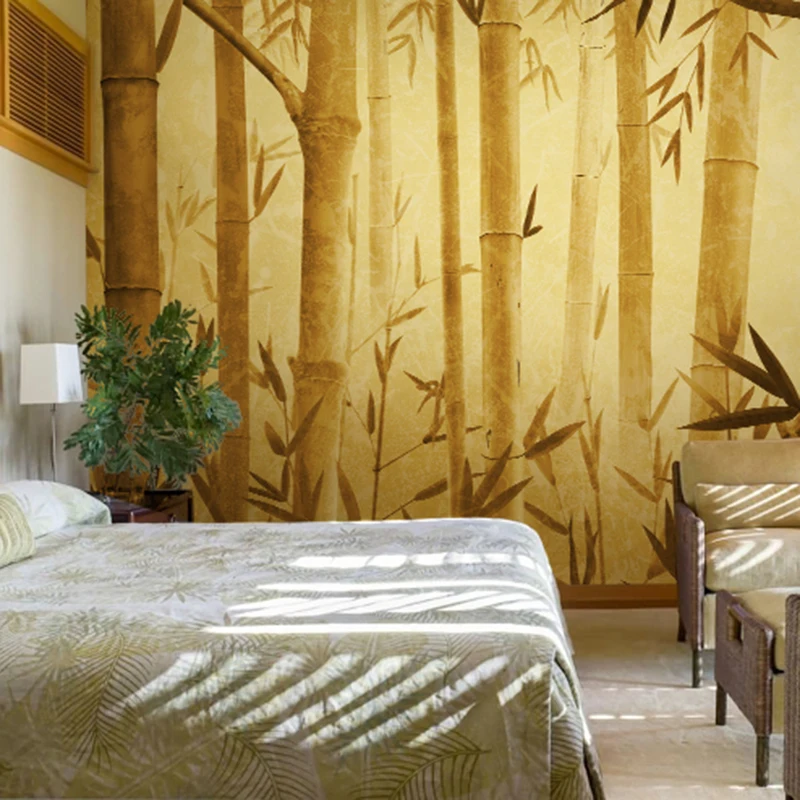 Custom photo wallpaper bamboo Large mural wallpaper living room bedroom