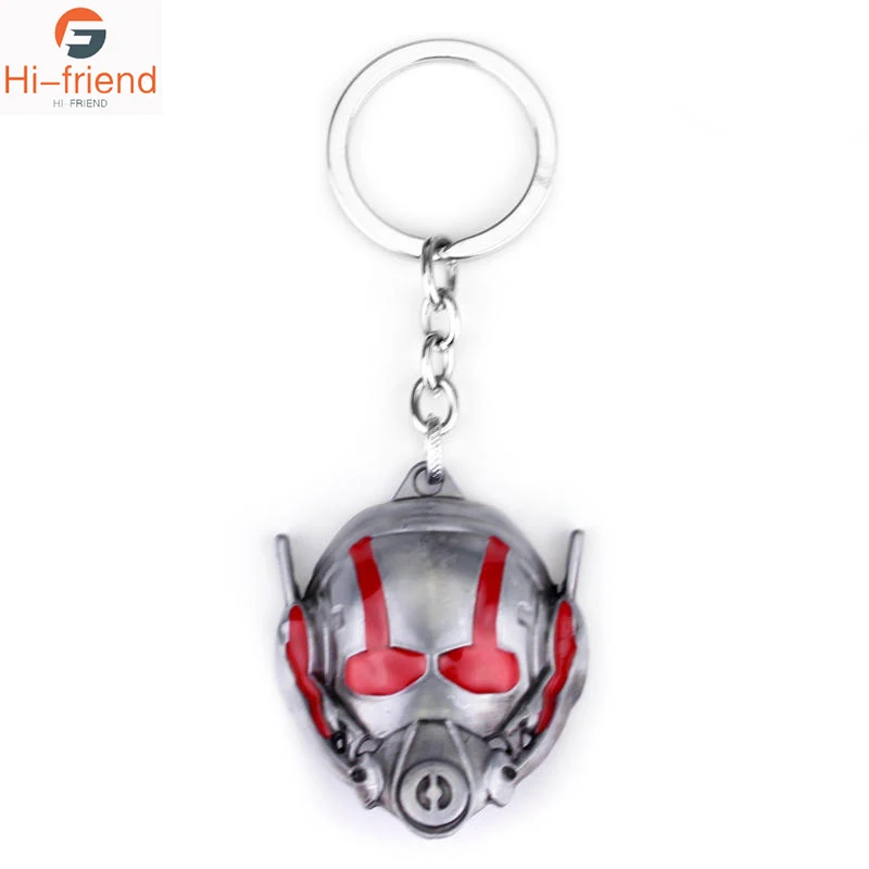 

Movie Avengers 4 Final Battle Ant-Man Mask Keychain Men's Party Gift Car Keychain Decoration Pendant