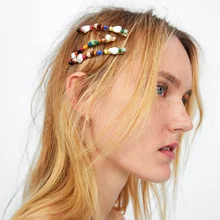 JUJIA ZA Bohemian Stone beads Заколки для женщин жемчужные Заколки винтажная шпилька для волос аксессуары для волос для девочек