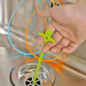 

1PC Sink Cleaning Hook Scalable Through Sewer Cleaner Hair Attempts To Prevent The Sink Clean Hook Toilet Dredge Cleaning Tools