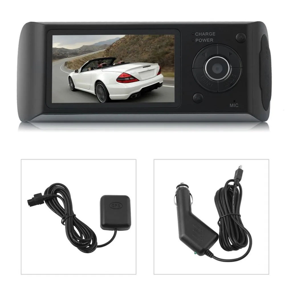 

2.7 Inch Dual Lens Car LCD DVR Video Recorder G-Sensor GPS Locator HD Camera 140 Degree View Angle Dash Cam Camcorder