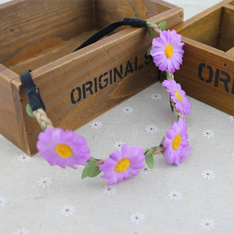 Women's Hair Accessories Dreamlikelin Bohemian Sunflowers Daisy Flowers Headband Ladies Hairband Hair Ornaments Floral Hair Accessories flower hair clips