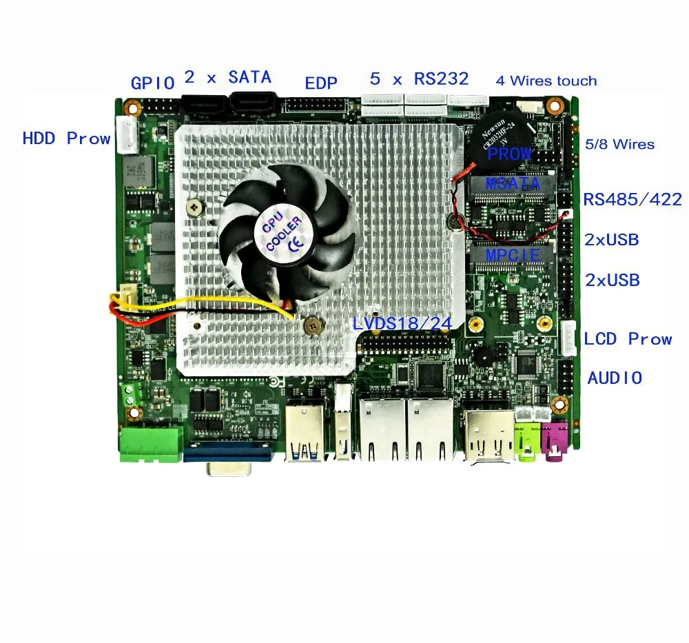 Материнские платы Mini ITX с 6 * COM и 4 * USB 2,0