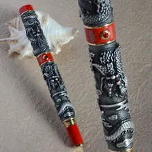 Шариковая ручка JINHAO старый серый и красный два дракона ИГРАТЬ жемчуг Кристалл Бизнес Офис STAIONERY хорошо для коллекции