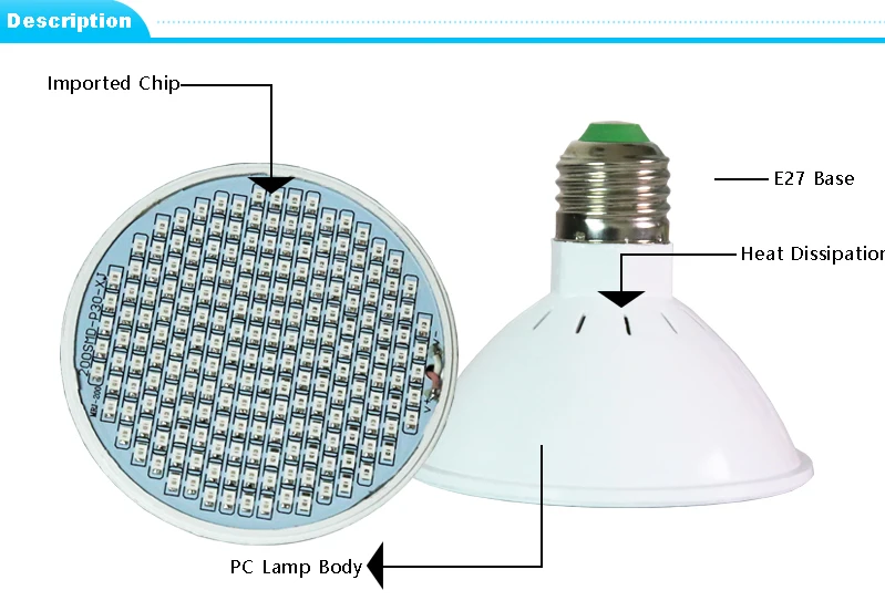E27 Base 15W 20W 30W led grow light Hydroponic lighting with Clip plants Lamps for hydroponics system indoor garden greenhouse  (5)