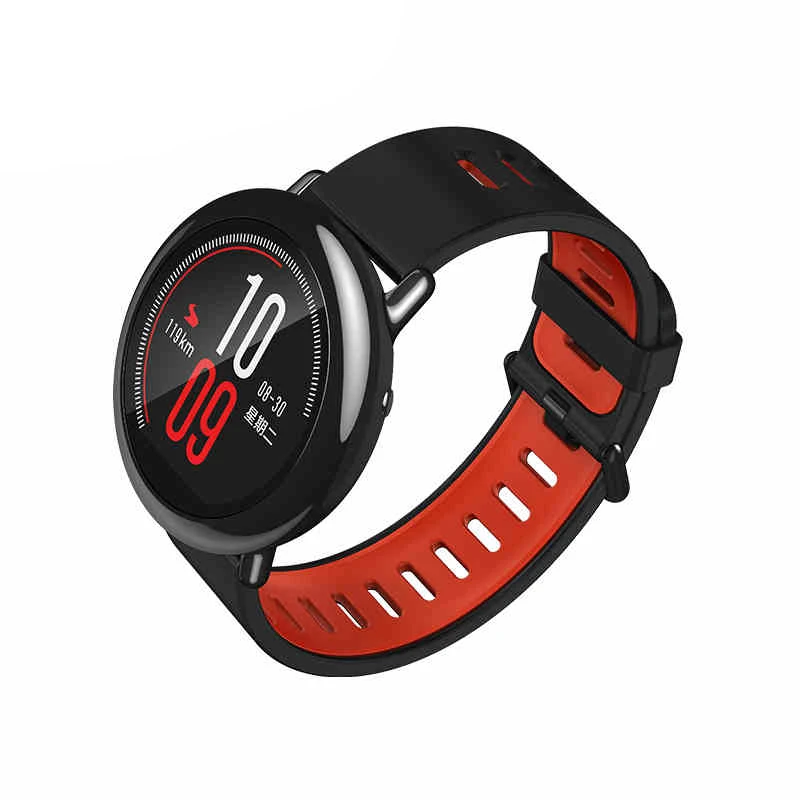 Ремешок силиконовый для смарт часов Xiaomi Huami Amazift Pace Stratos 2 сменный спортивный