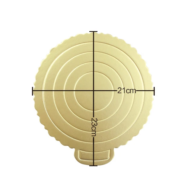 10 Inches Diameter Gold Round Cake Boards Paper Cupcake Dessert Displays Tray Wedding Birthday Cake Pastry Decorative Tools - Цвет: 6inch 2pcs