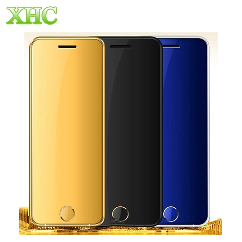 Original ULCOOL V6 Luxury Phone Super Mini Ultrathin Card phone with MP3 Bluetooth Remote Control 2